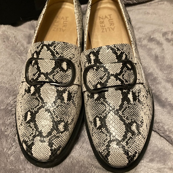 Naturalizer Somerset Wedge Loafers in Alabaster snake print - Picture 1 of 5